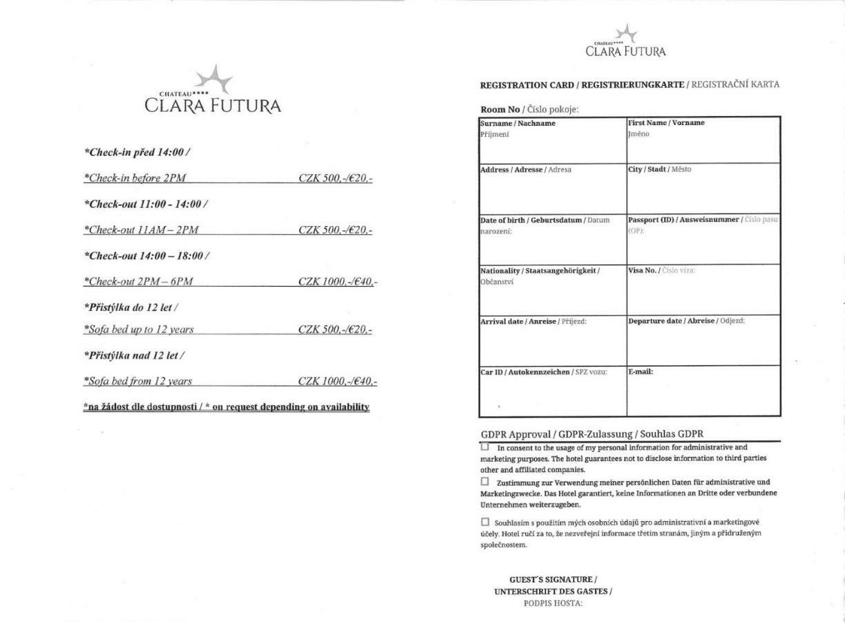 Chateau Clara Futura Dolni Brezany Eksteriør billede
